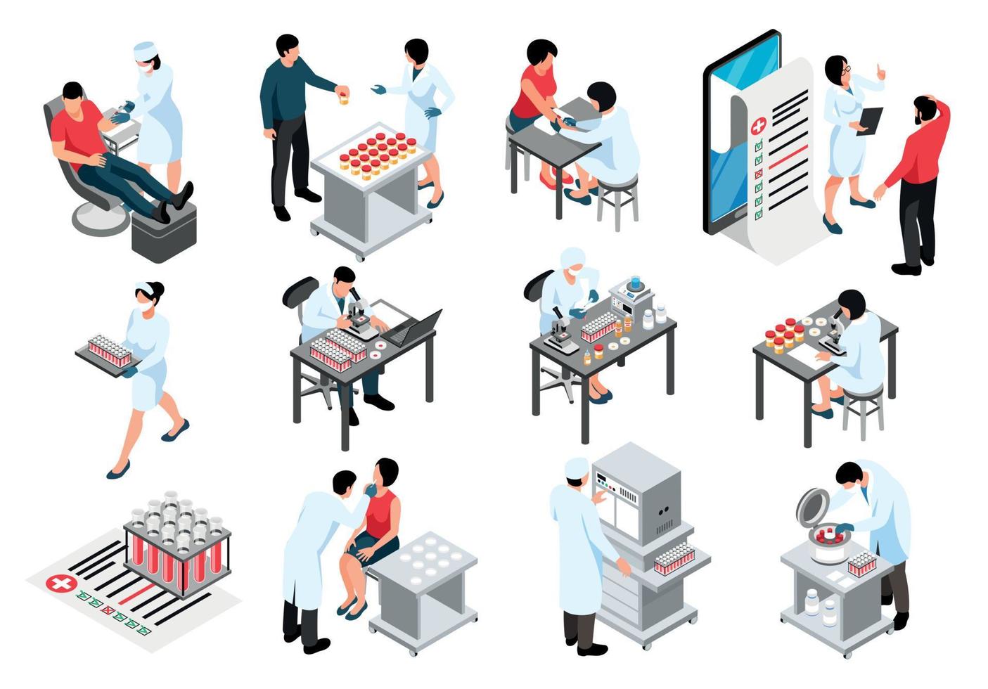 Laboratory Diagnostics Icon Set vector