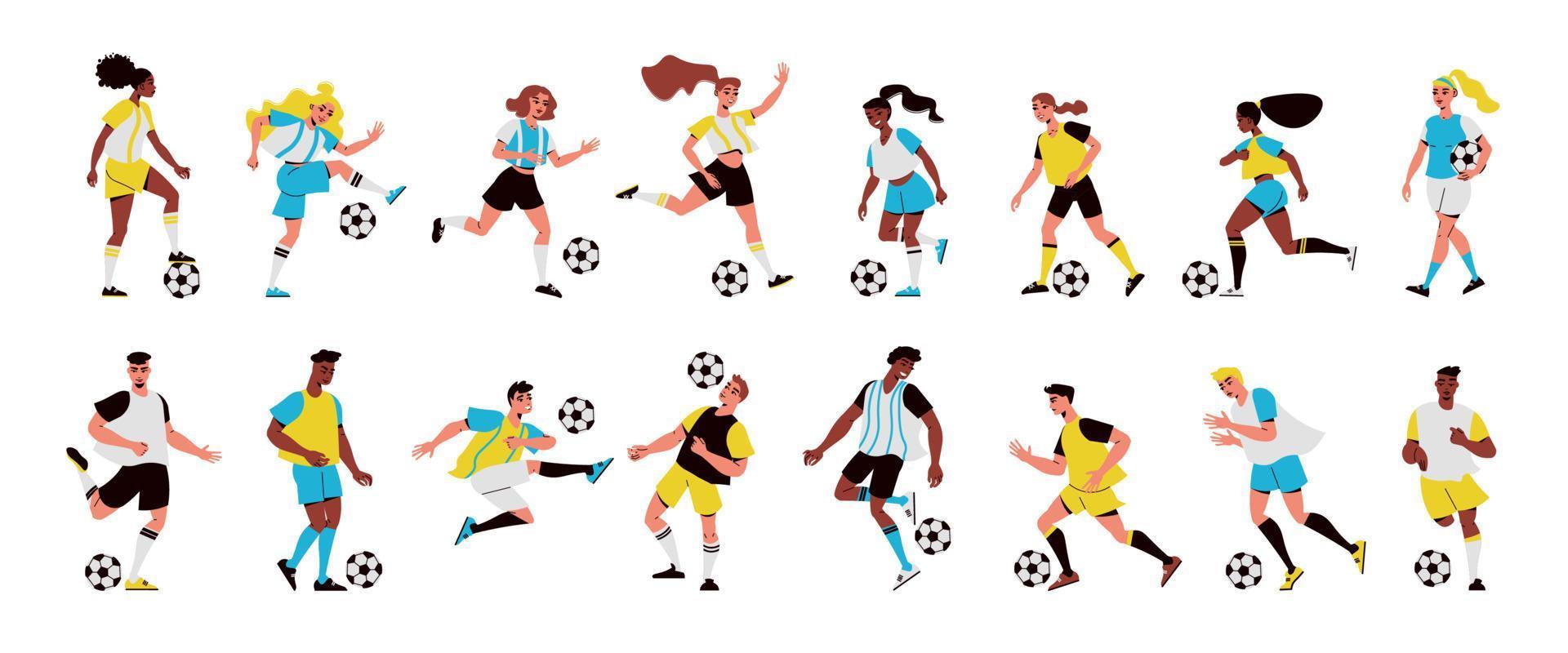 Football Players Set vector