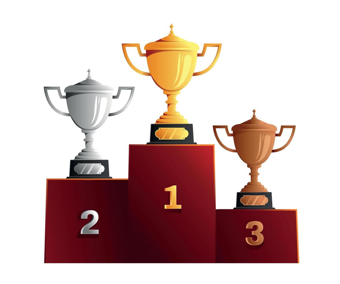 Cups On Podium Composition vector