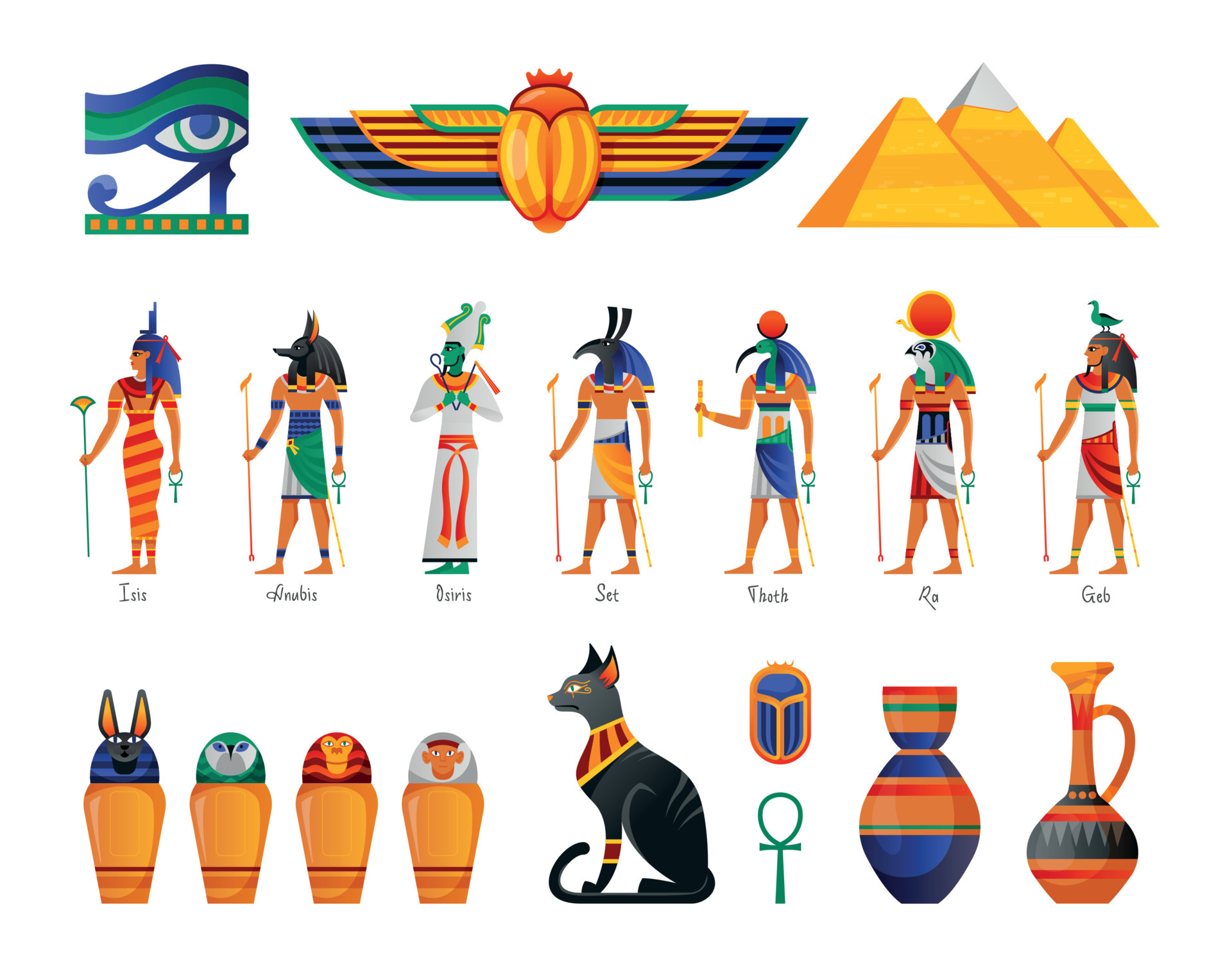 Ancient Egypt Set 4902869 Vector Art at Vecteezy Ancient Egypt Set 4902869 Vector Art at Vecteezy