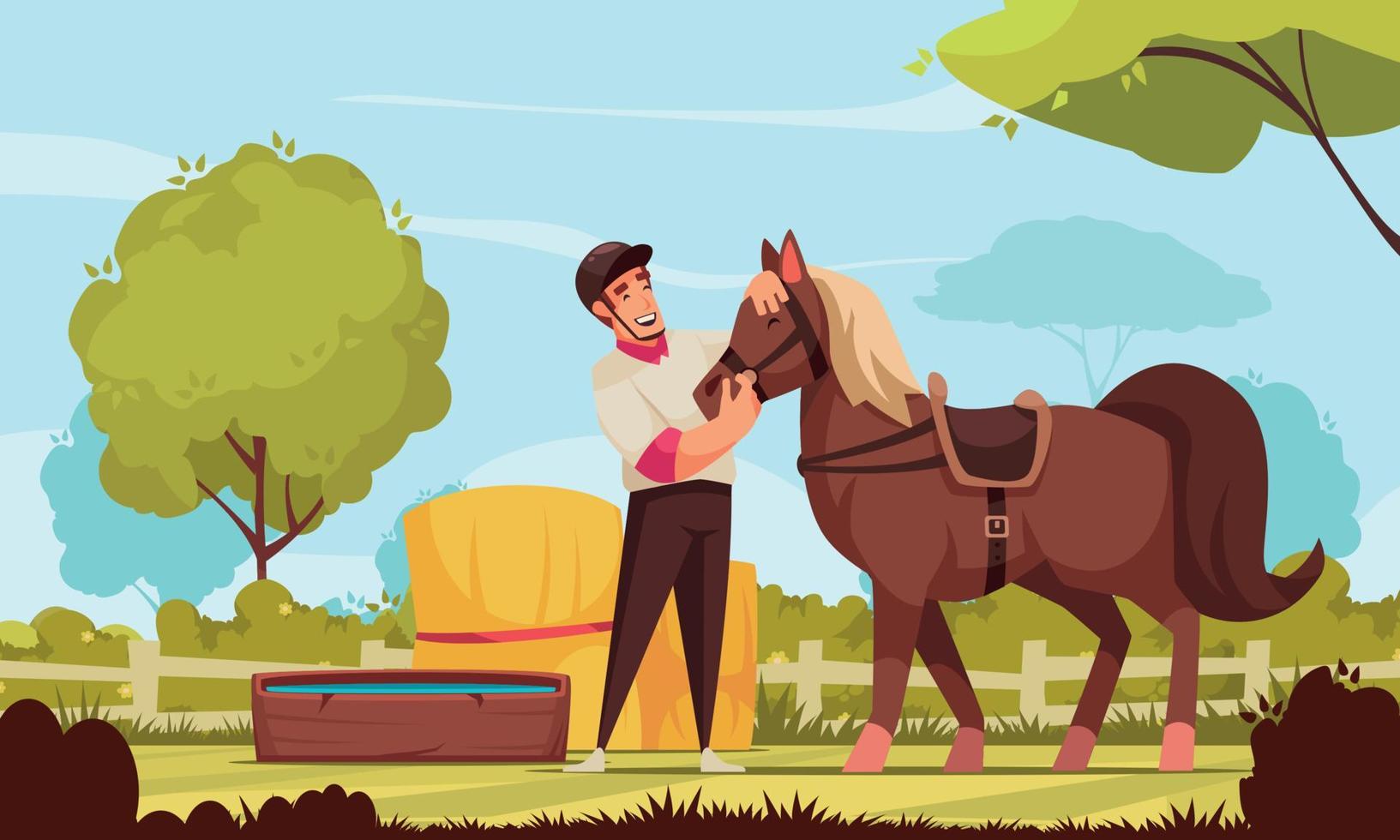 Horse Riding Background Design vector