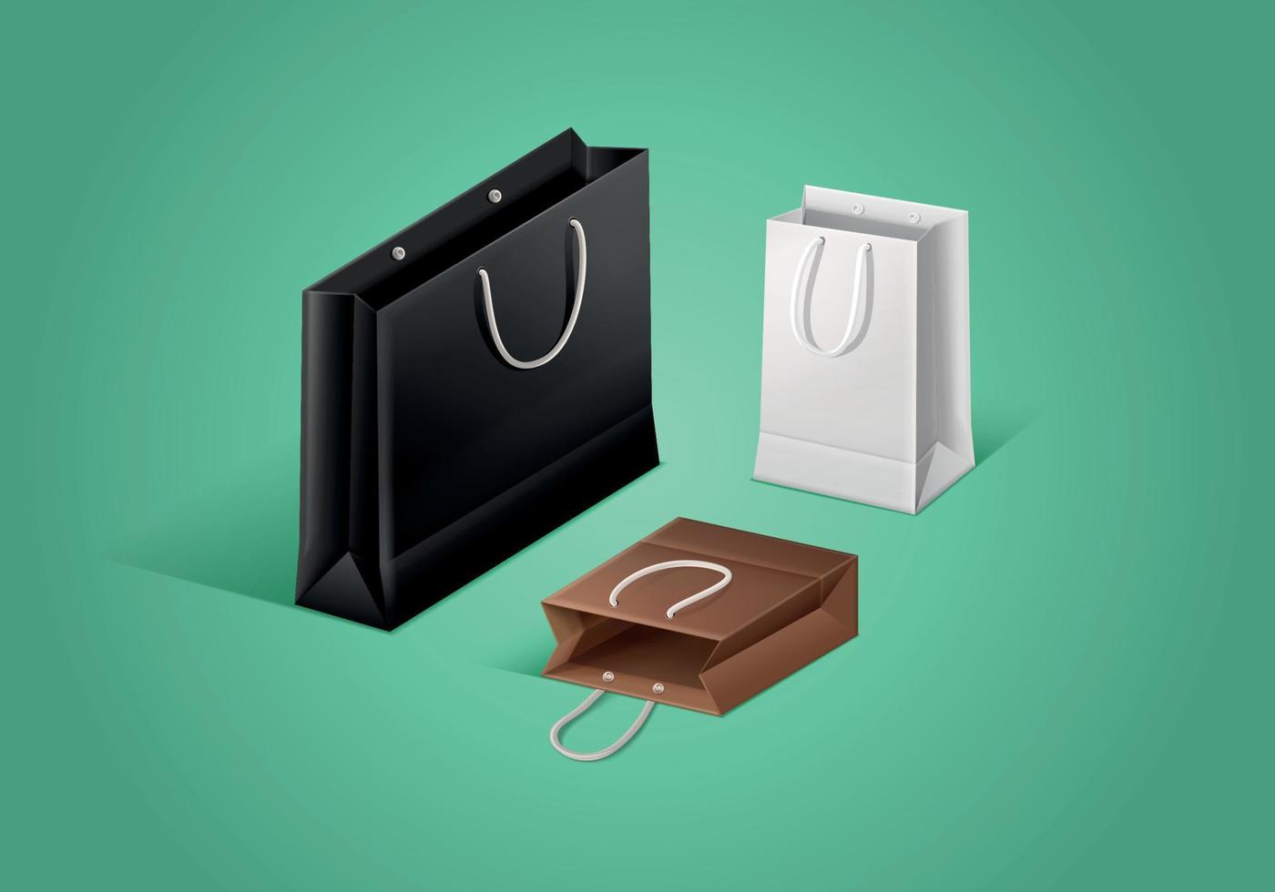 Shopping Bag Realistic Composition vector