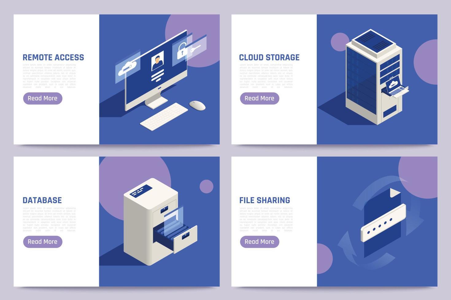 Cloud Technology Isometric Concept vector