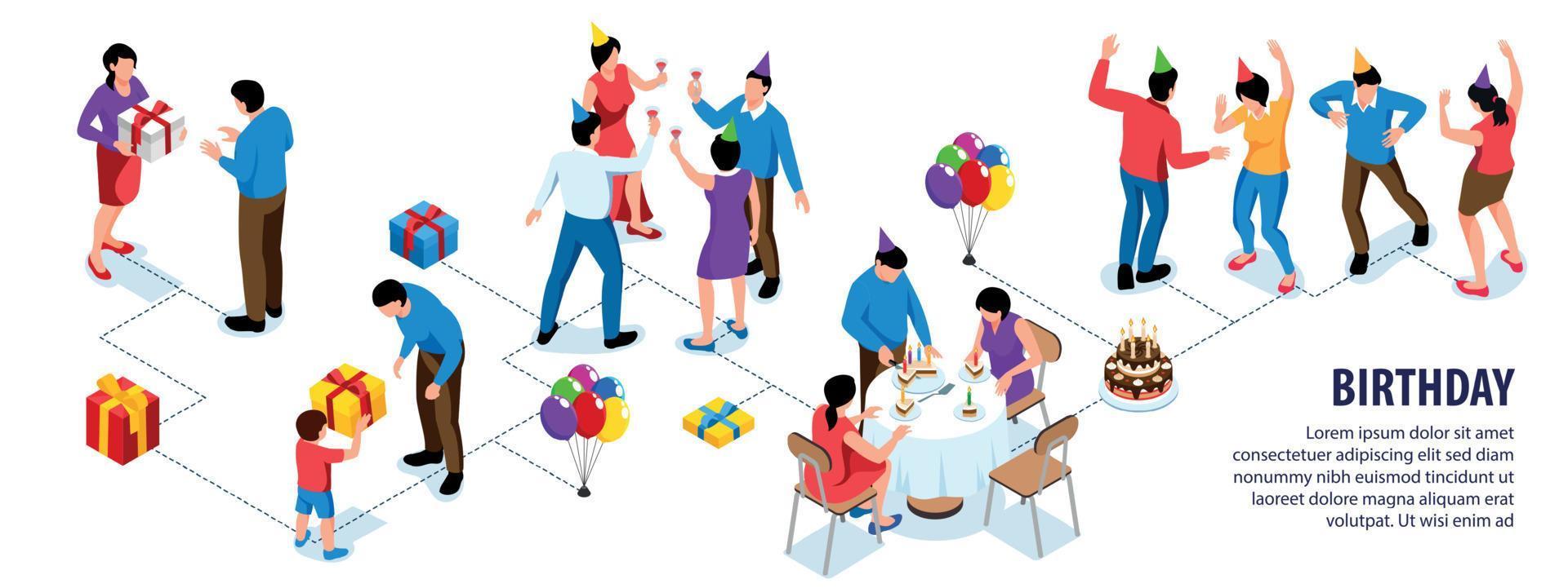 Birthday Party Infographics vector