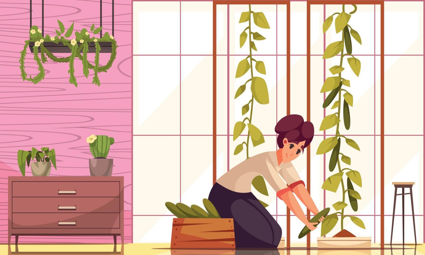 Local Farmers Flat Background vector