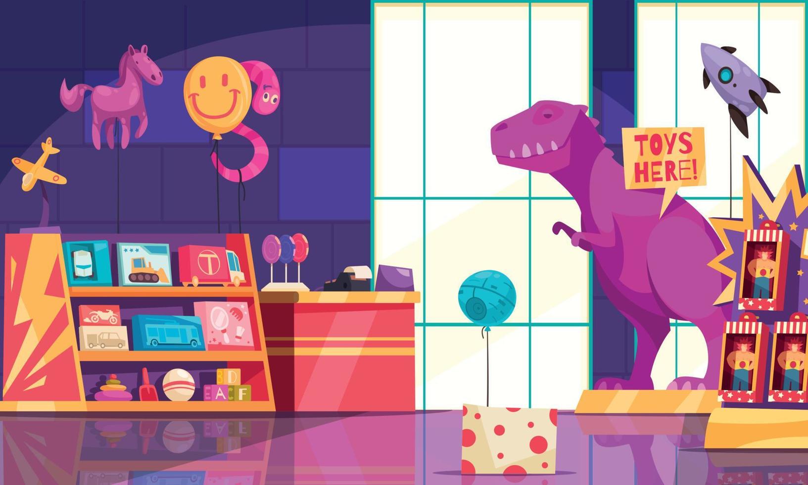 Toys Shop Inside Illustration vector