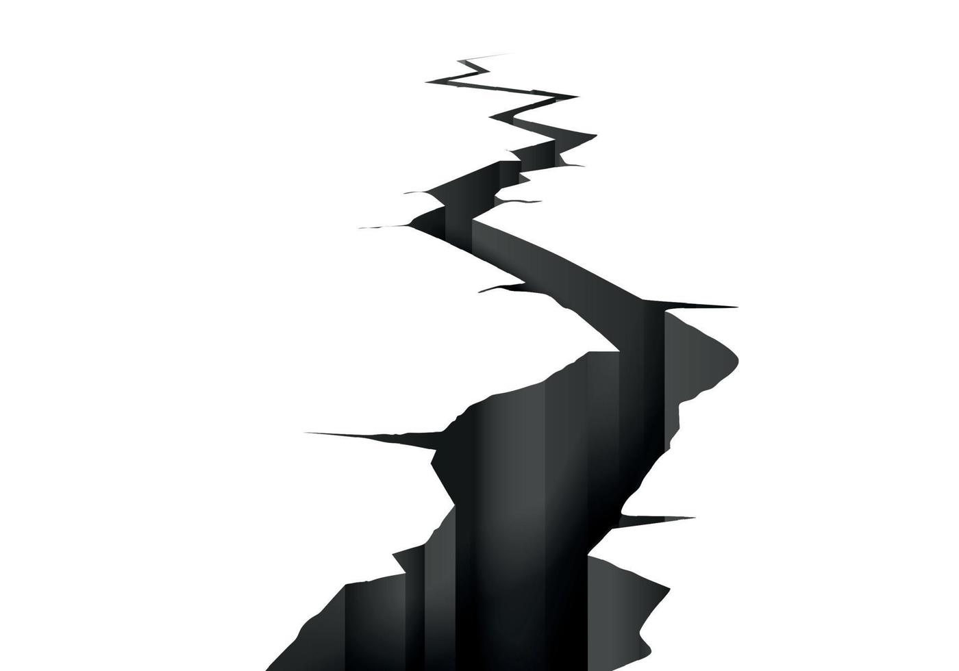 Ground Crack Realistic Composition vector