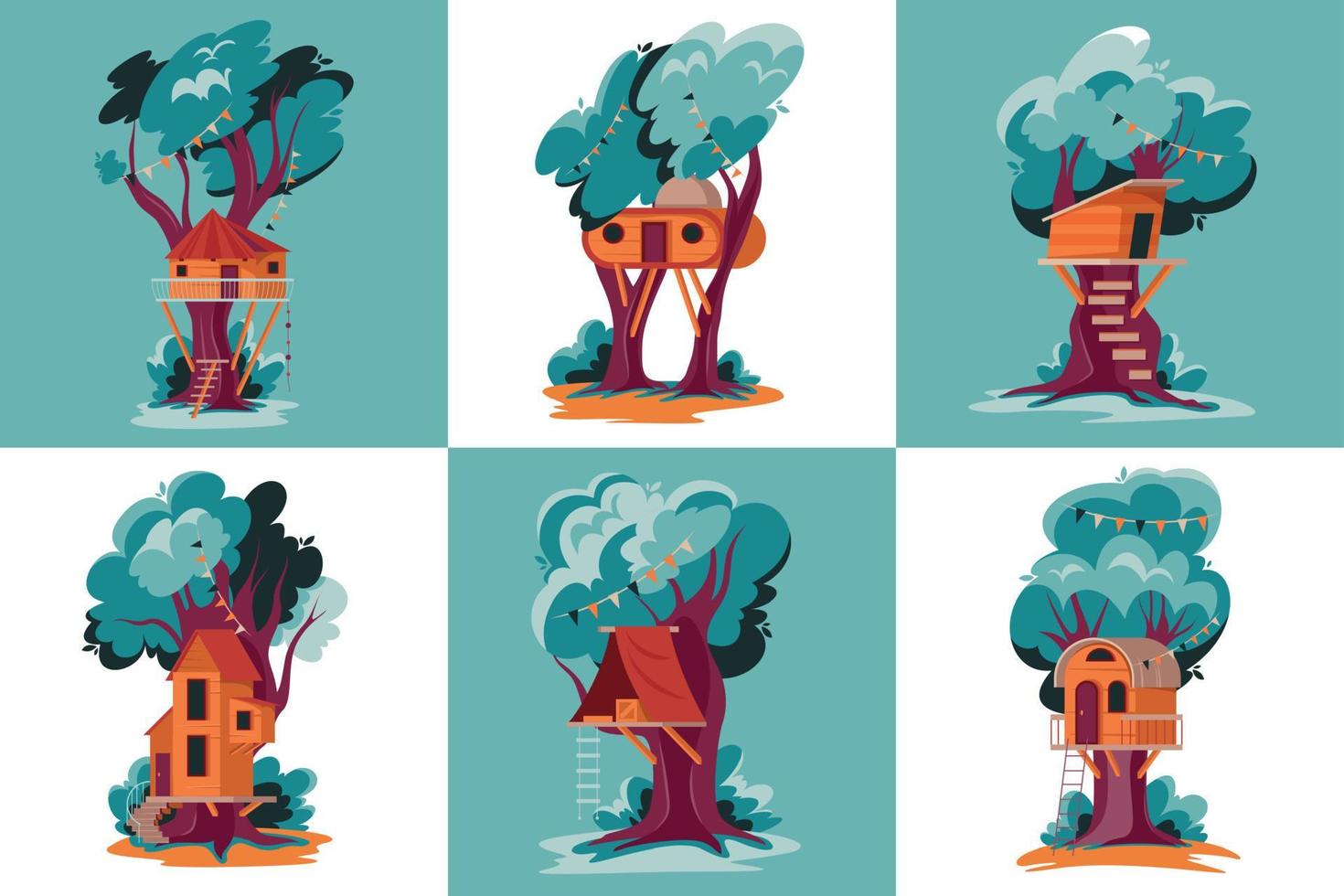 Tree House Design Concept vector