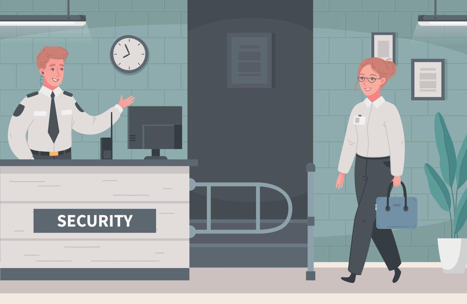 Security Service Coworkers Composition vector