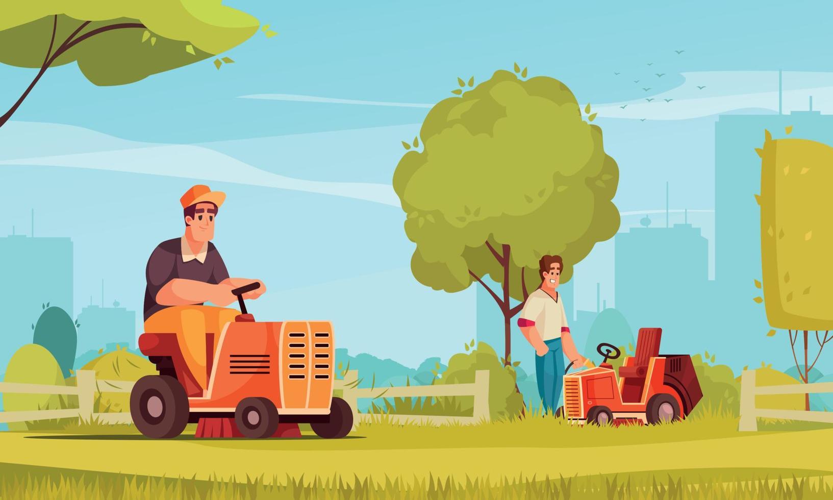 Lawn Mower Illustration vector