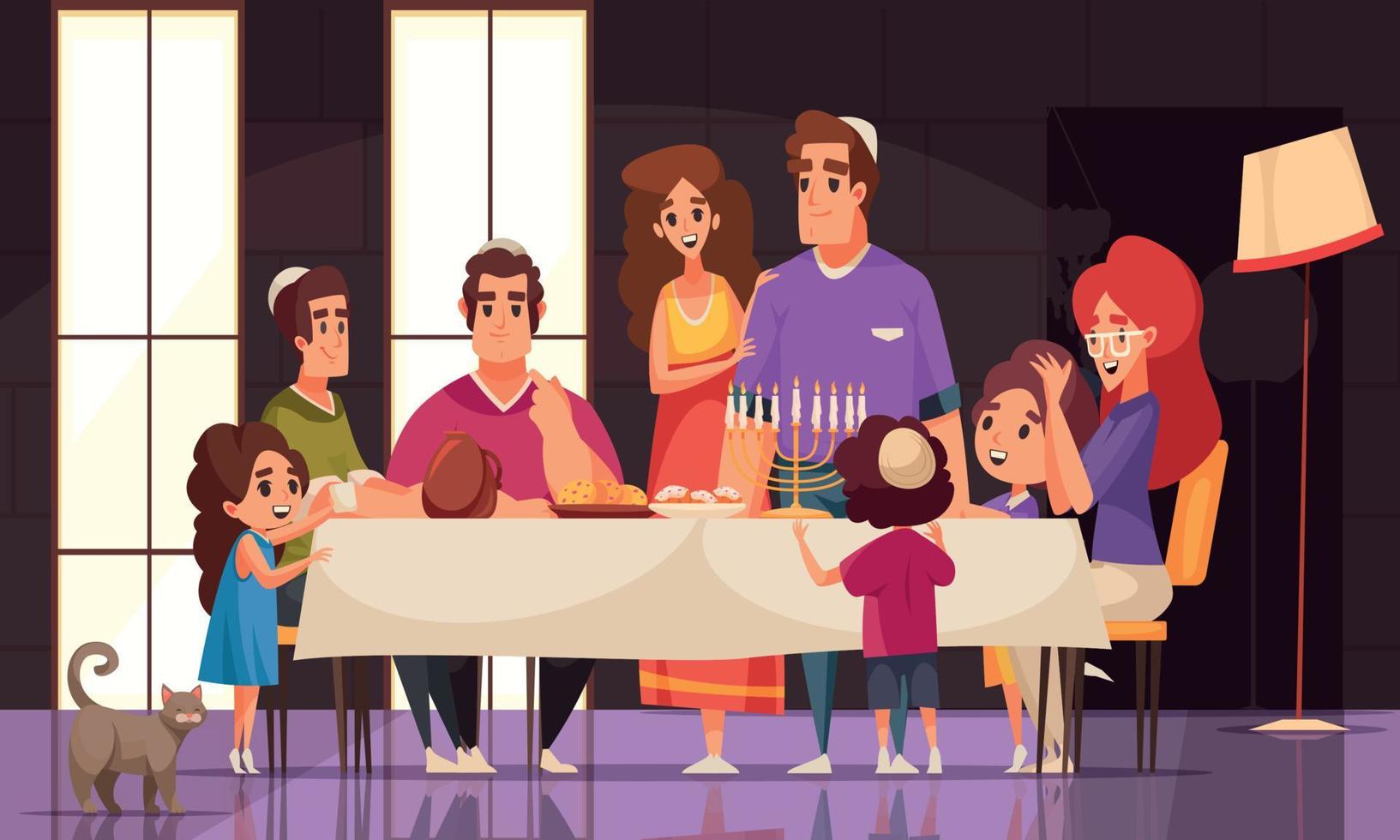 Cartoon Jewish Holiday Illustration vector