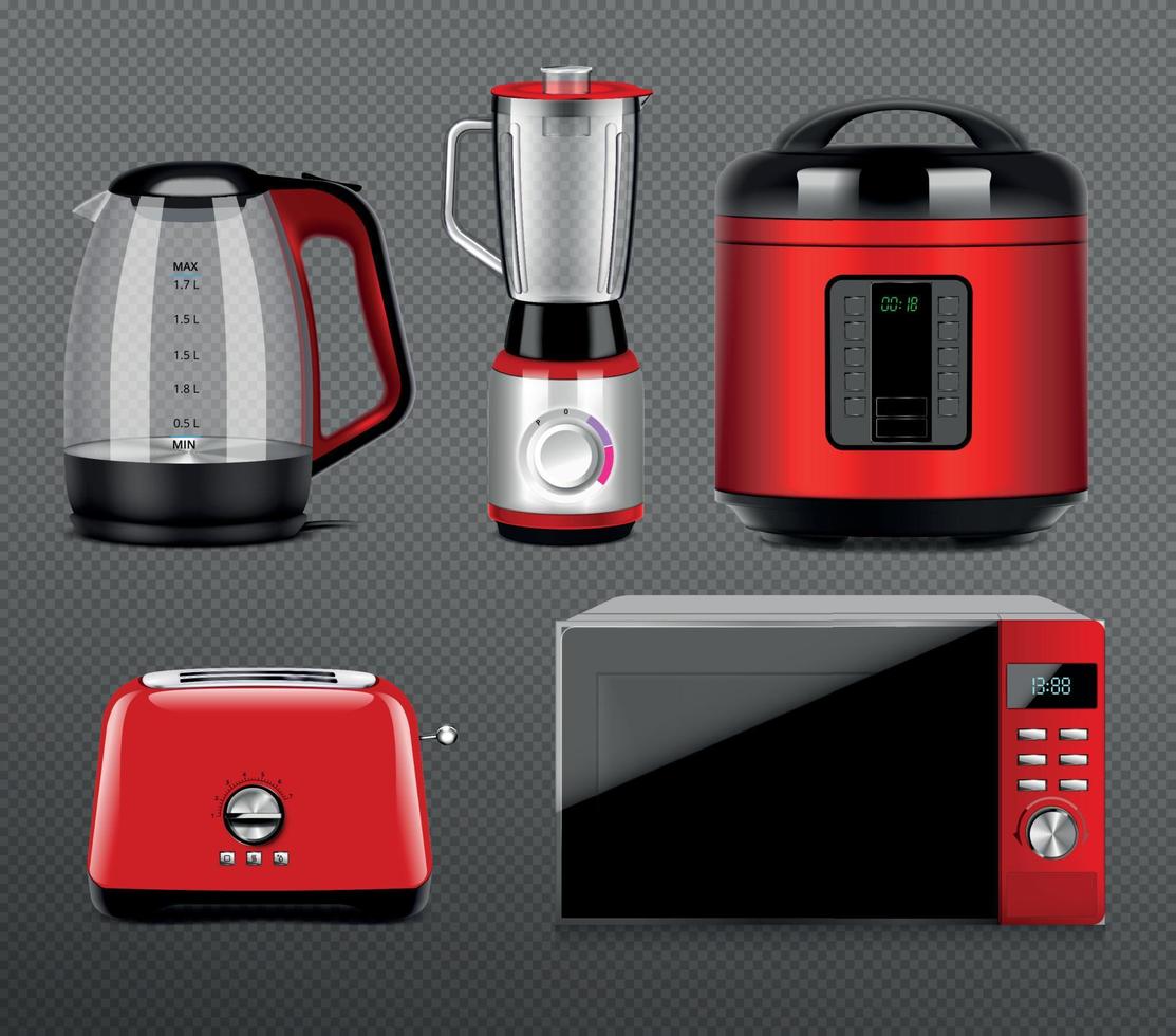 Household Kitchen Appliances Set vector