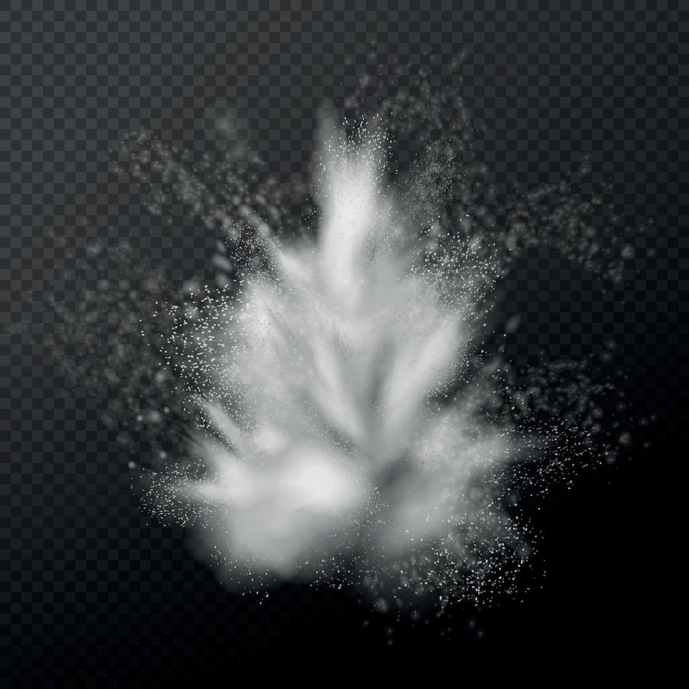 Realistic Monochrome Explosion Composition vector