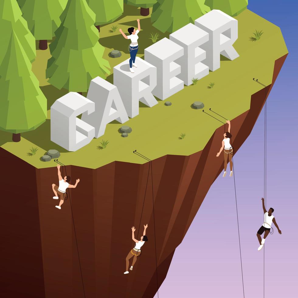 Career Sport Climbing Metaphor vector