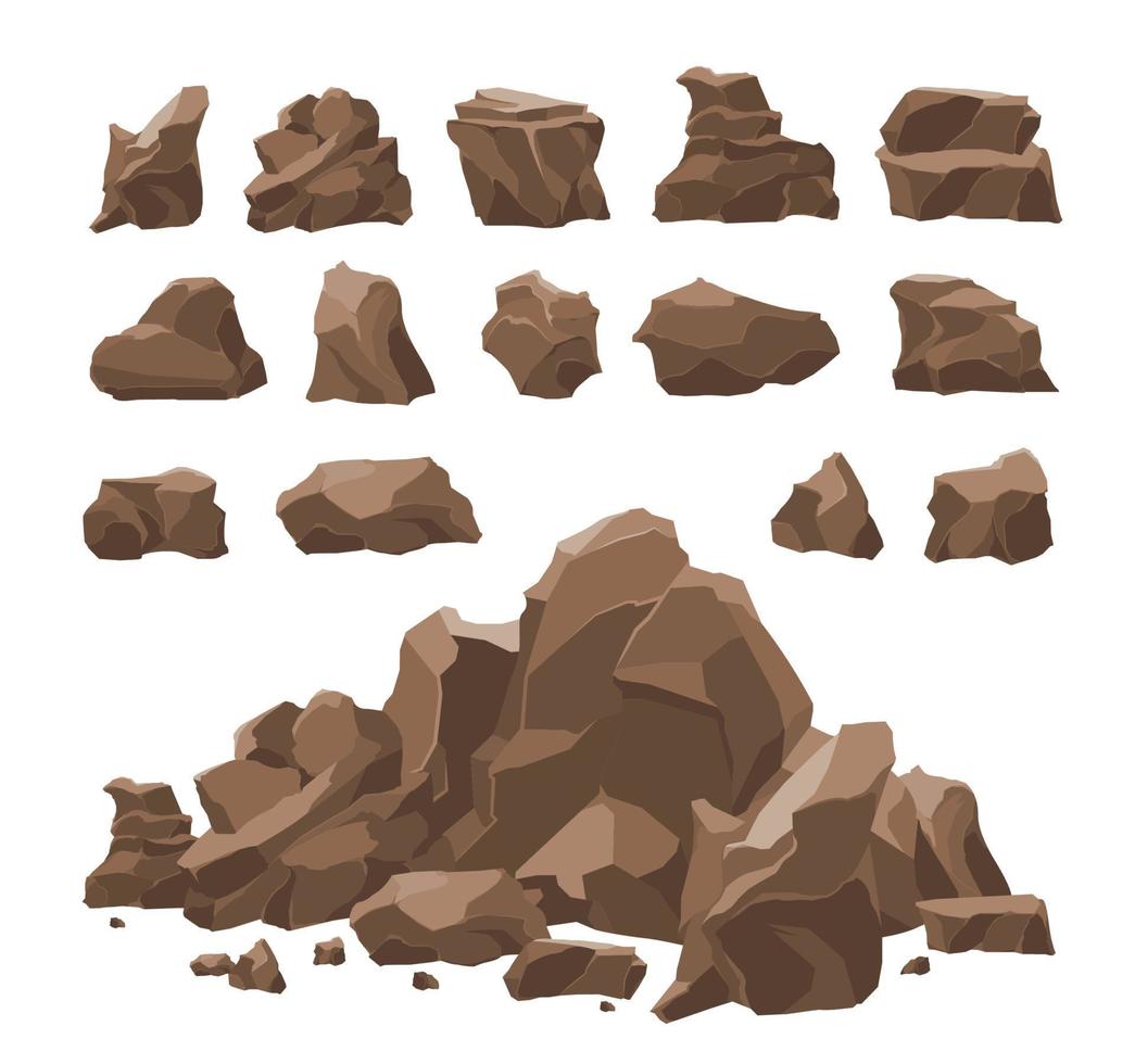 Rocks Set Realistic vector