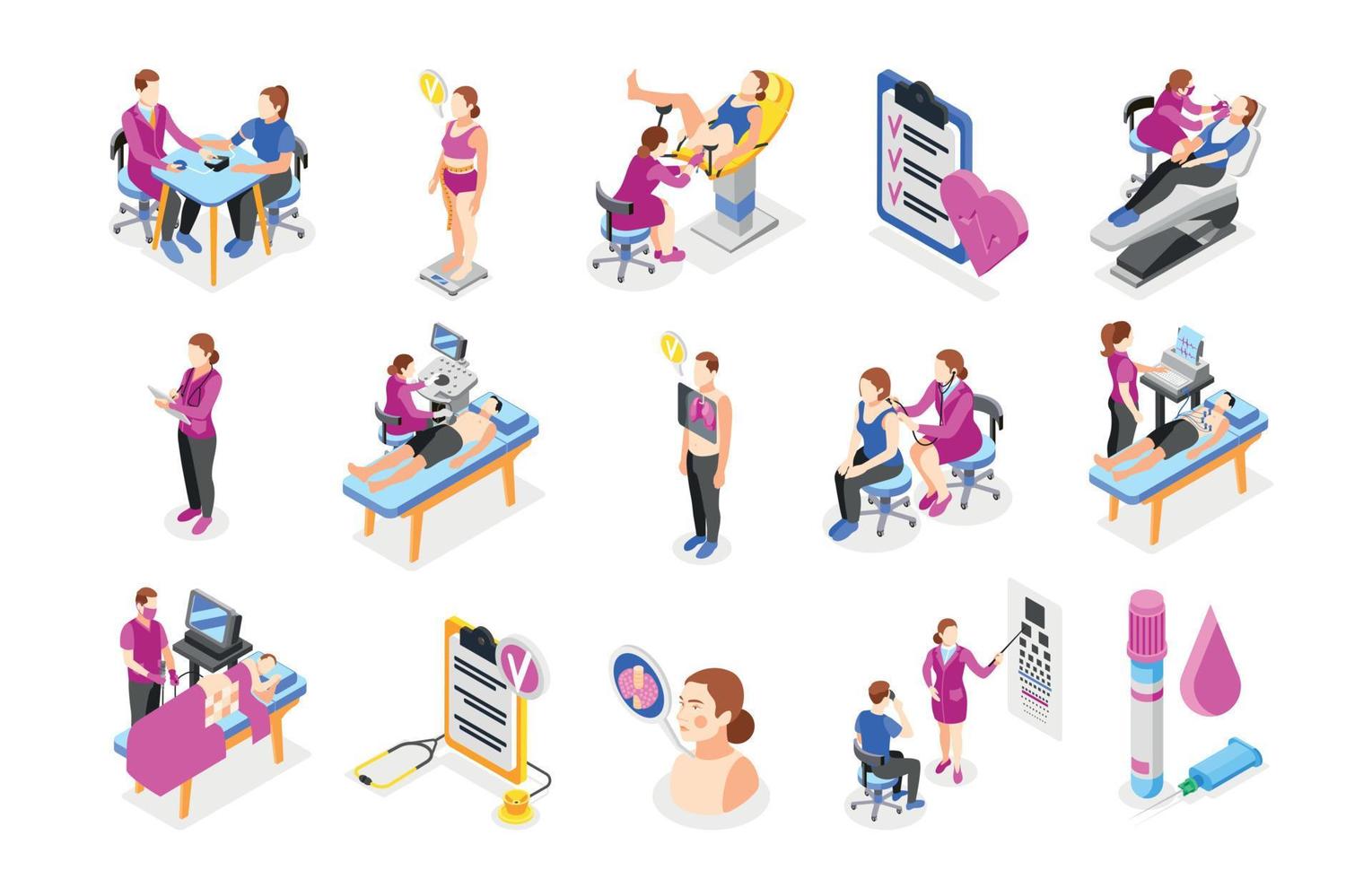 Health Checkup Set vector