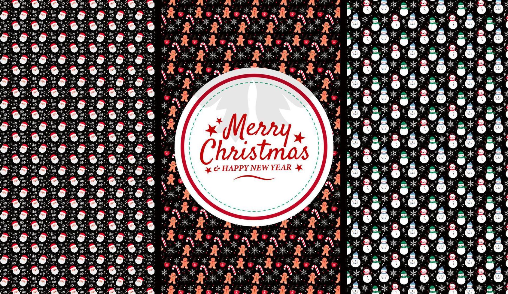 patrón de tarjeta de felicitación de feliz navidad con ramas de árbol árbol de navidad. ilustraciones de vectores de fondo de navidad