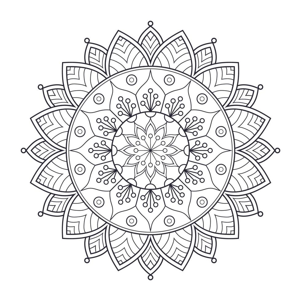 Mandala design for coloring page vector