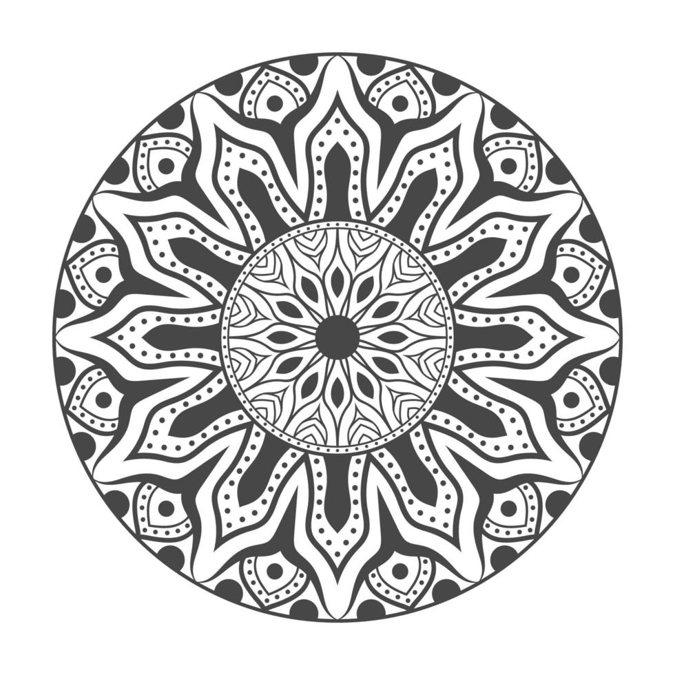 Hand drawn mandala on white background vector