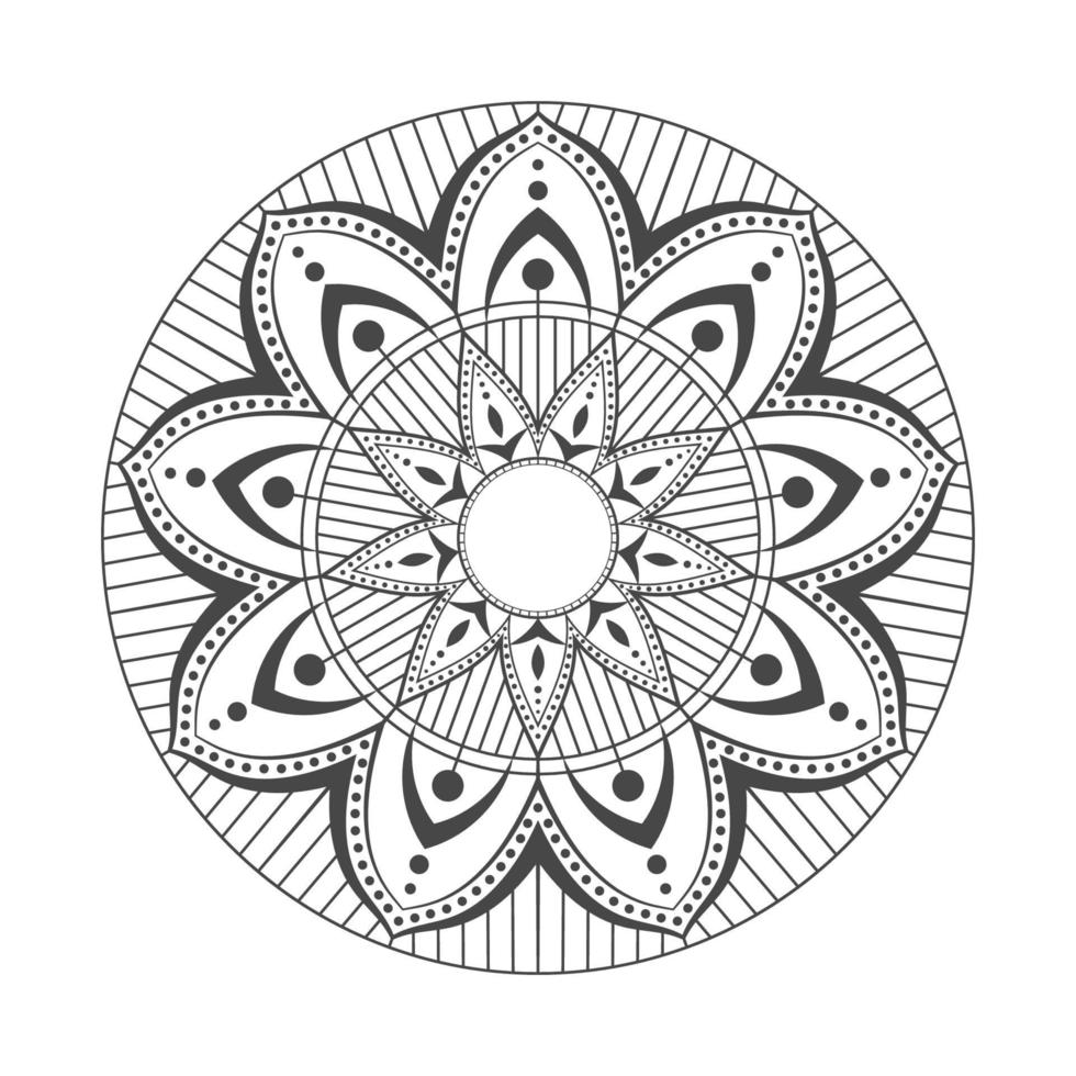 Mandala design for coloring page vector