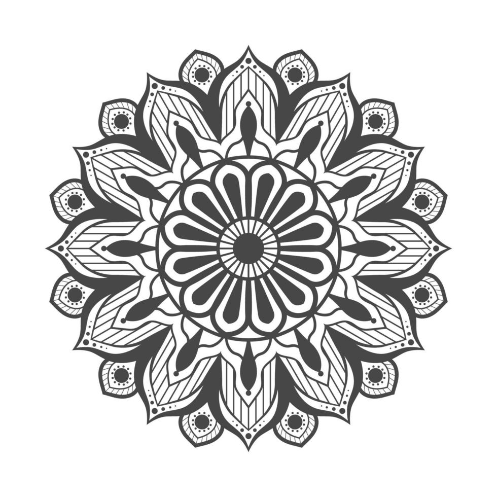 Mandala with floral shapes vector