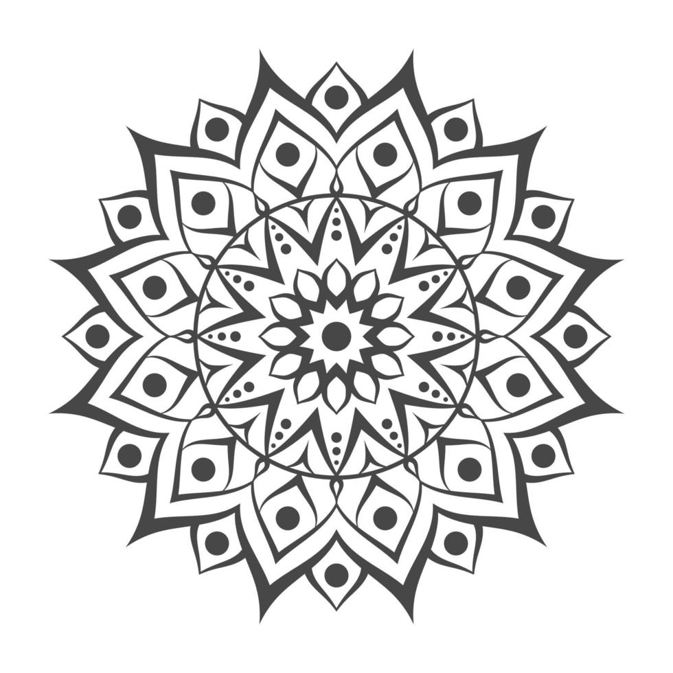 Mandala design for coloring page vector