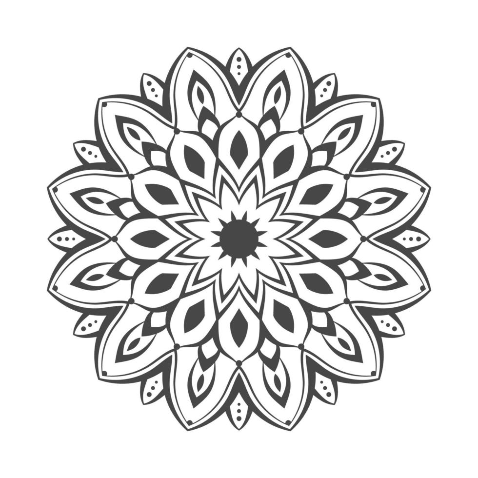 Flower mandala coloring book for kids vector