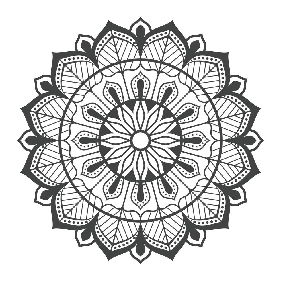 Flower mandala coloring book vector