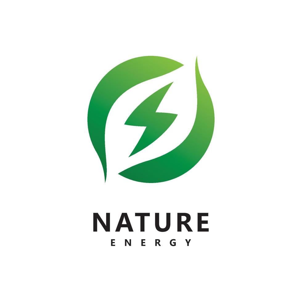 plantilla de vector de logotipo de energía ecol