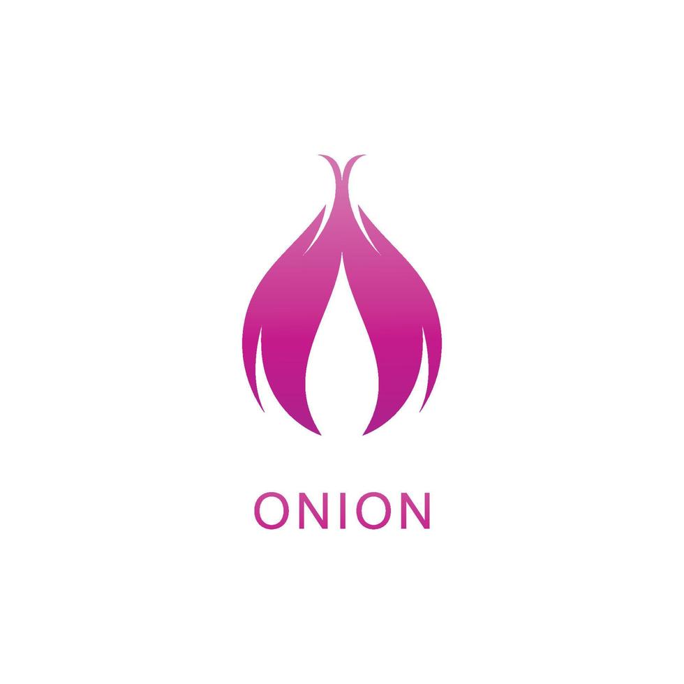 Onion logo vector , red onion icon . illustration Simple onion symbol