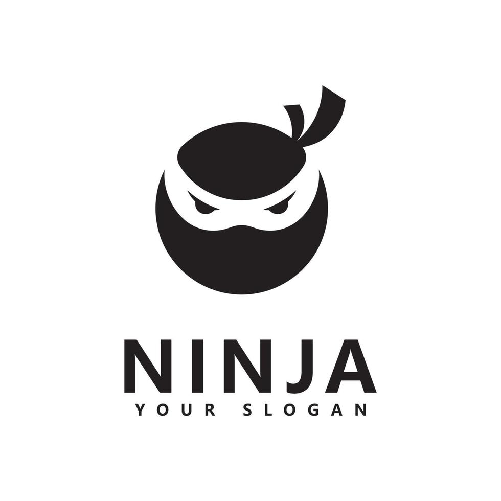 Ninja gift logo template. Gift store logo design. Combined the