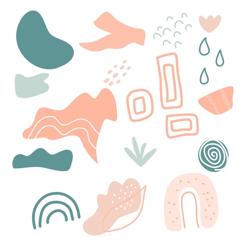Colourful organic shapes element vector