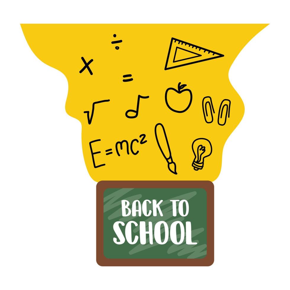 back to school hand drawn vector