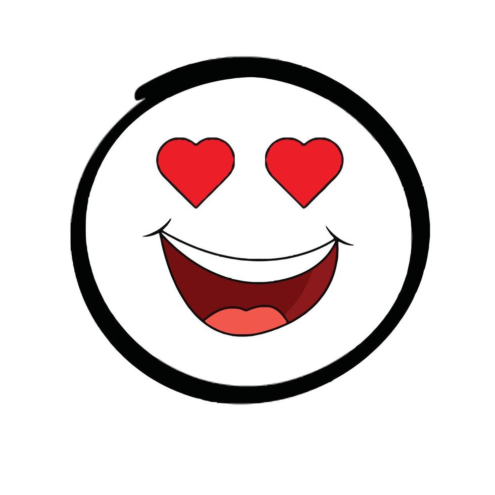 Emoji Loving Face Heart Eyes vector