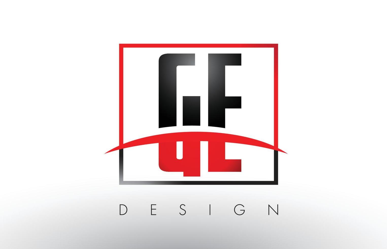 GE G E Logo Letters with Red and Black Colors and Swoosh. vector