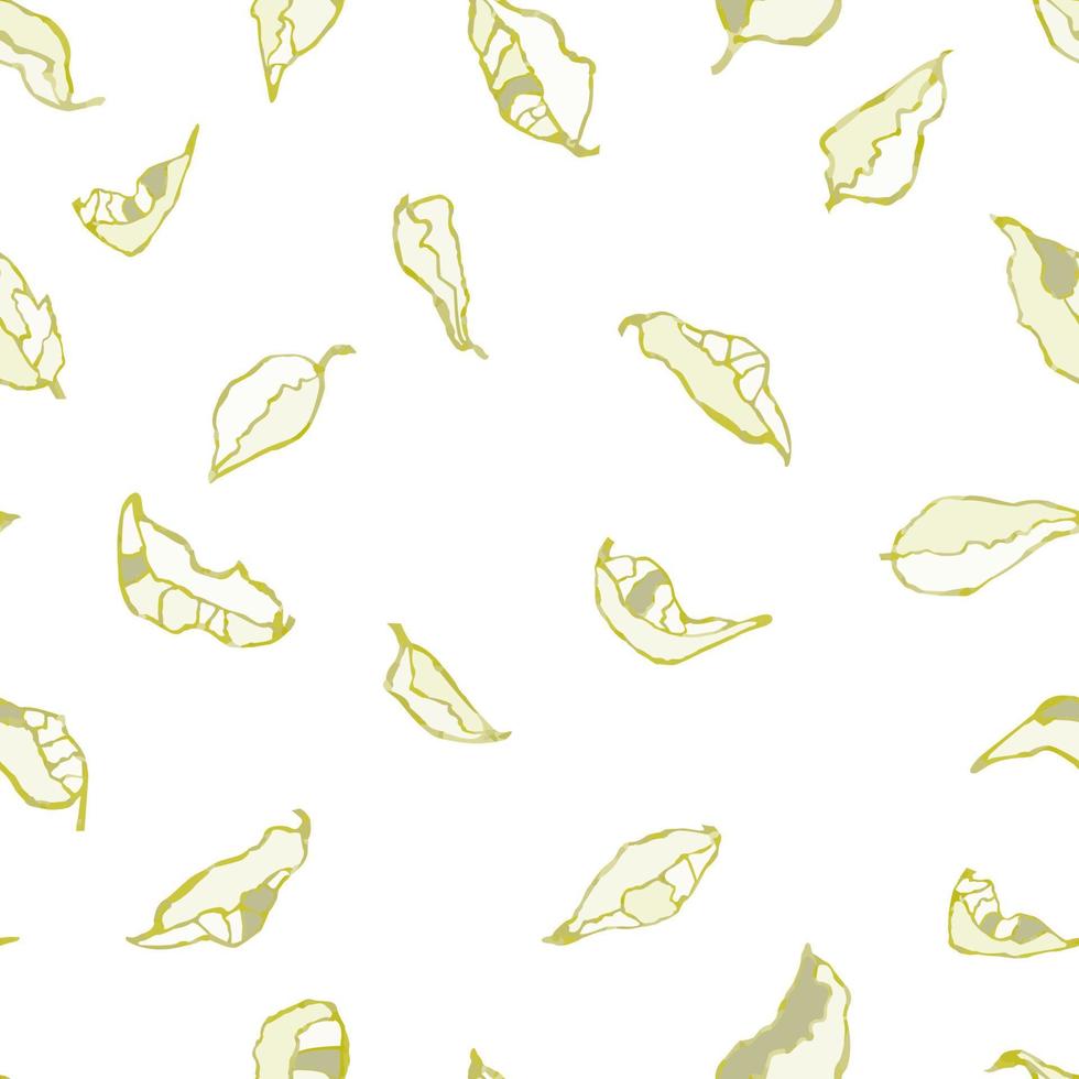 Vector seamless background with colorful watercolor illustration of foliage and plants. Can be used for wallpaper, pattern fills, web page, surface textures, textile print, wrapping paper