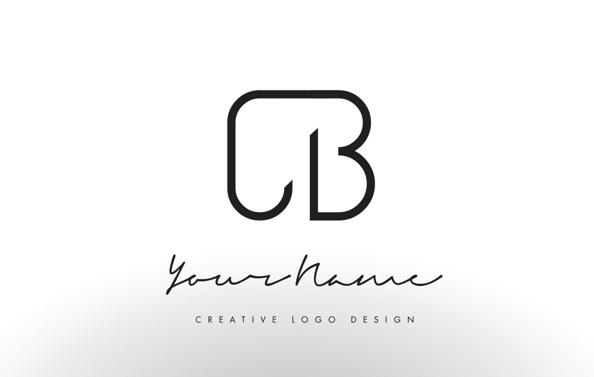 CB Letters Logo Design Slim. Creative Simple Black Letter Concept ...