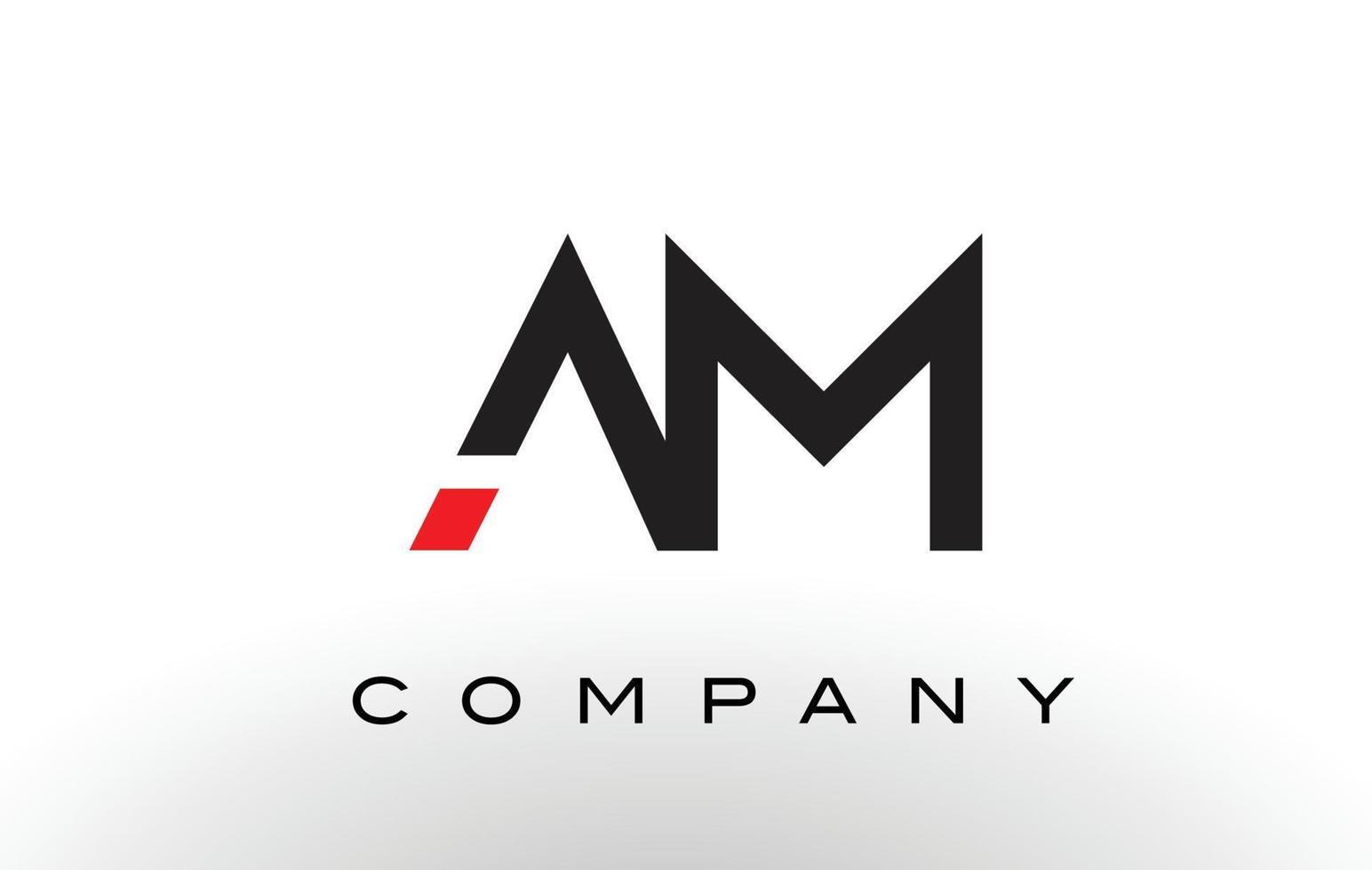 AM Logo.  Letter Design Vector. vector