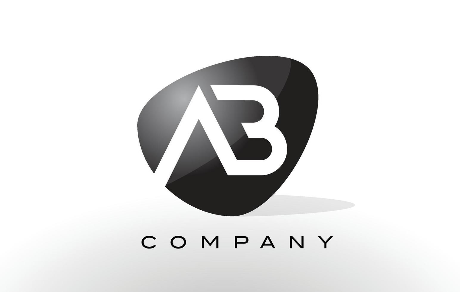 ab logo. vector de diseño de letra.