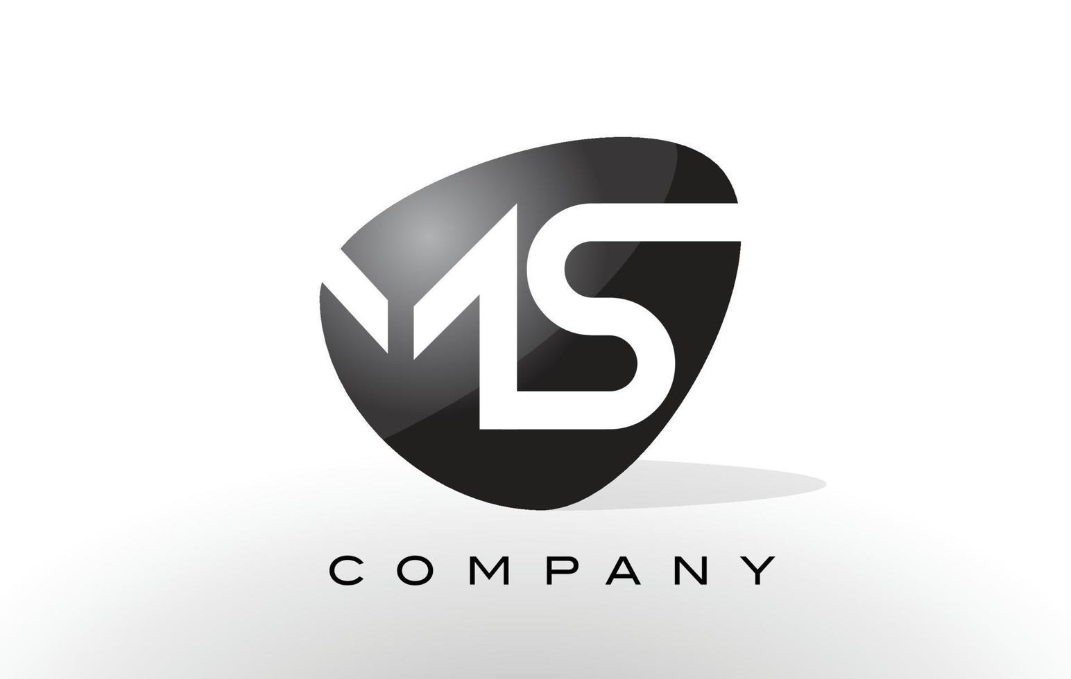 ms logo. vector de diseño de letra.