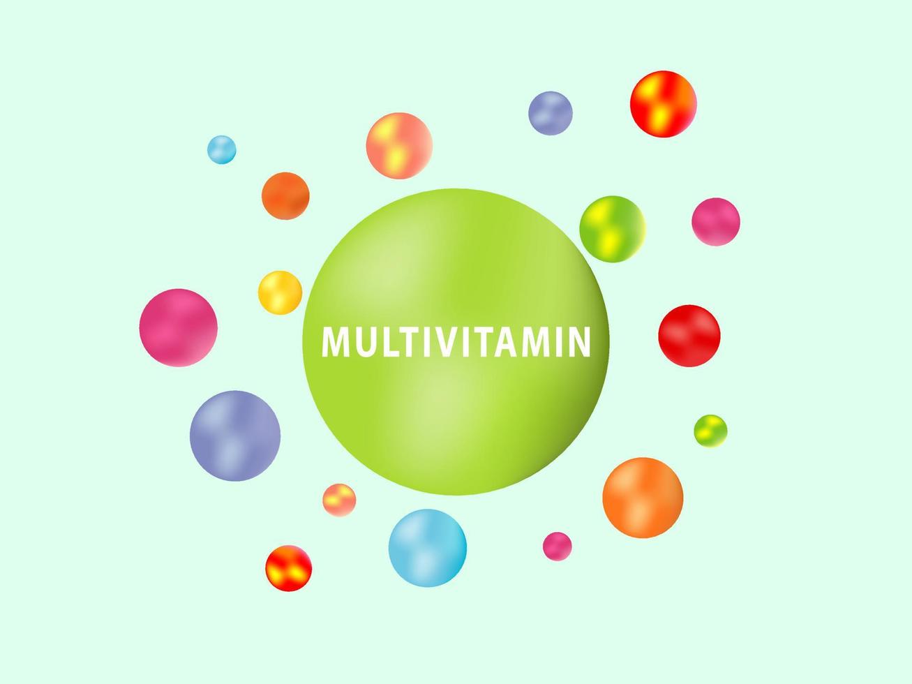 vitamin icon symbol gradient ball illustration vector