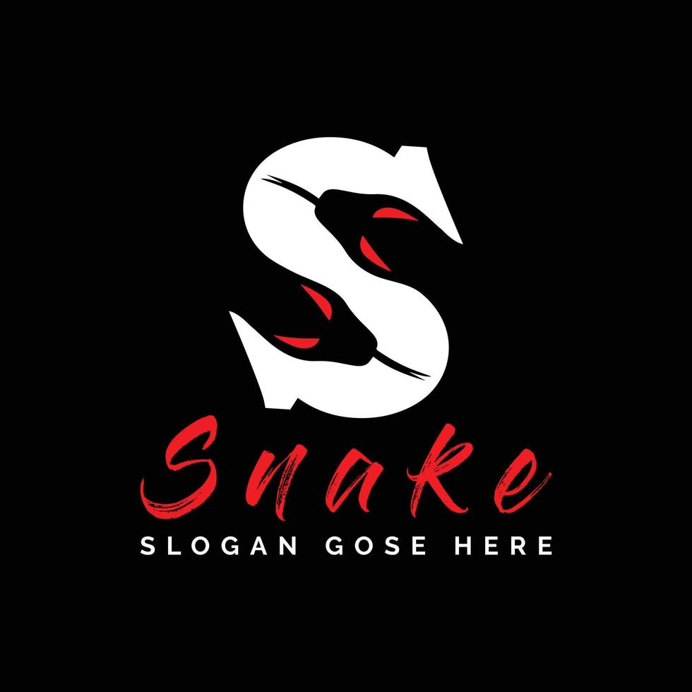 S Letter Negative Space Logo Design Vector. vector