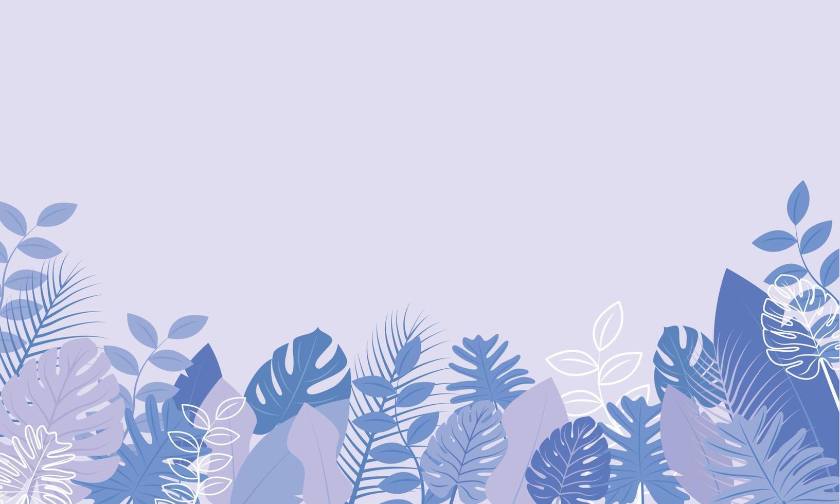 Blue Leaf Background Illustration Vector