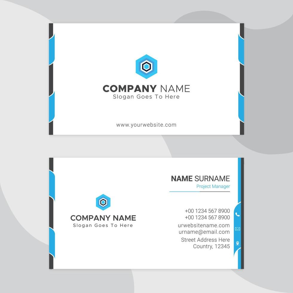 Professional Creative Modern Business Card vector template. Simple and clean print ready design.