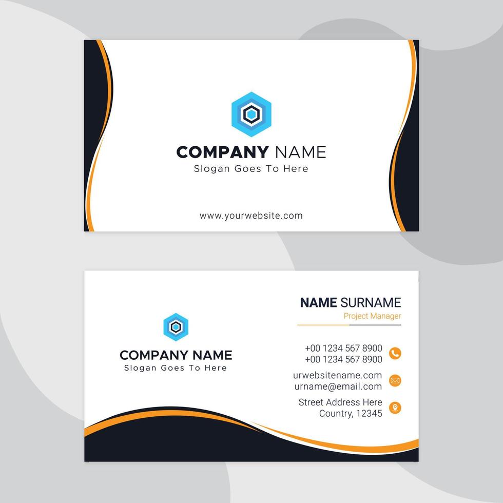 Professional Creative Modern Business Card vector template. Simple and clean print ready design.