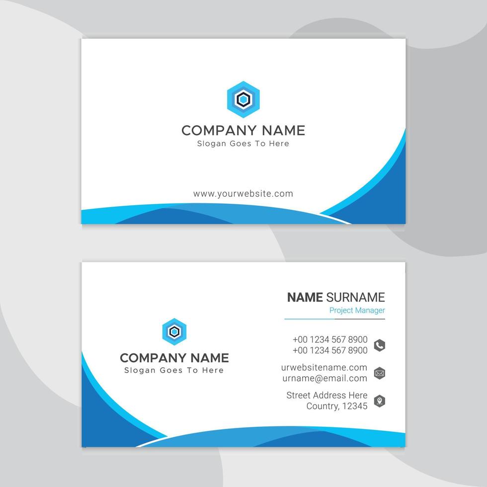 Professional Creative Modern Business Card vector template. Simple and clean print ready design.