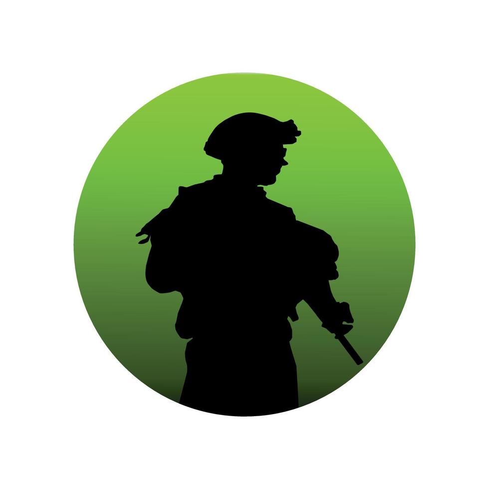 Soldier army silhouette vector images