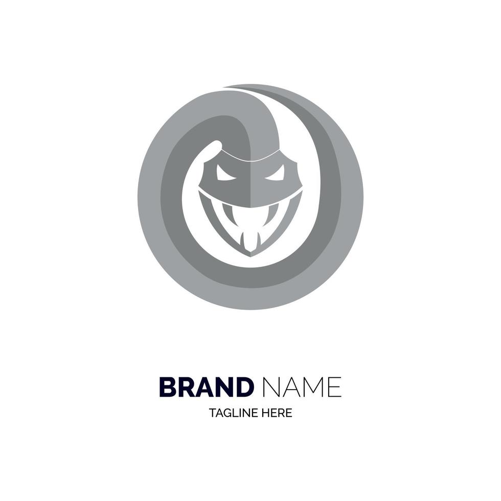 Diseño de plantilla de logotipo de serpiente circular para marca o empresa y otros vector