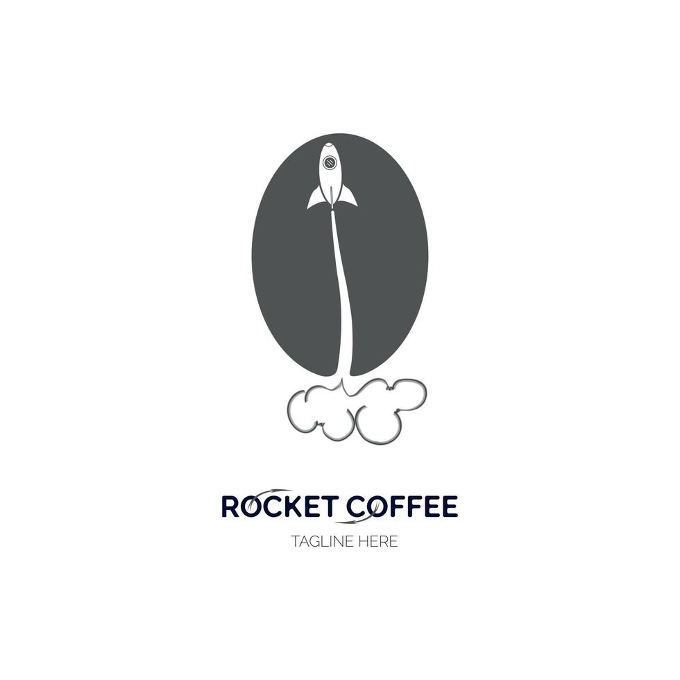 rocket coffee logo template design vector for brand or company and other