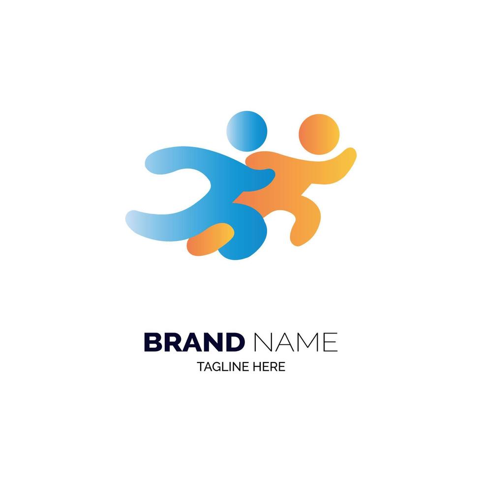 Runner logo designs template vector for brand or company and other